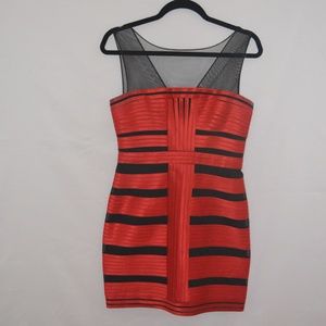 Black and Red stripped BCBG Dress